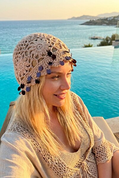 LAGRANZE Bella Pul Detailed Bohemian Beret