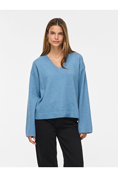VILA Strickpullover VILIGA V-Ausschnitt