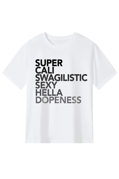 Astogria13 Men'S Women'S T-Shirts with Bold Black Playful Slogan Prints Casua...