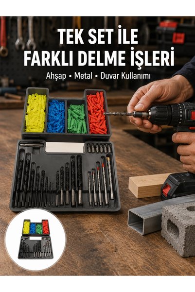 Epilons Matkap Ucu Seti Organizerli Çok Amaçlı Delme Uçları Yeni Nesil