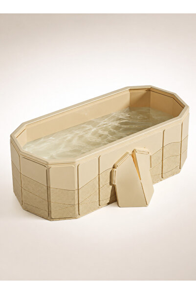 ESLTECNO Portable folding bathtub for adults, 1 meter long, thickened insulat...