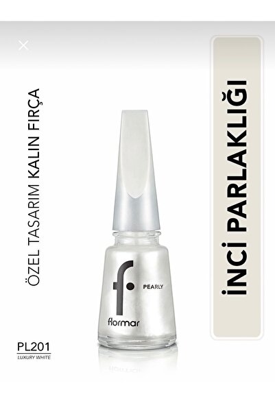 Flormar Pearly Yarı Transparan & Parlak Bitişli Sedefli Oje(Beyaz) TESTER PAR...