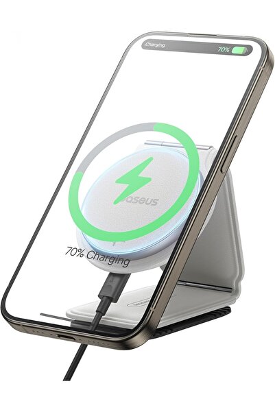 Baseus C02 Mega Qi2 Certified 15W MagSafe Car Charger Mount, Foldable Magneti...