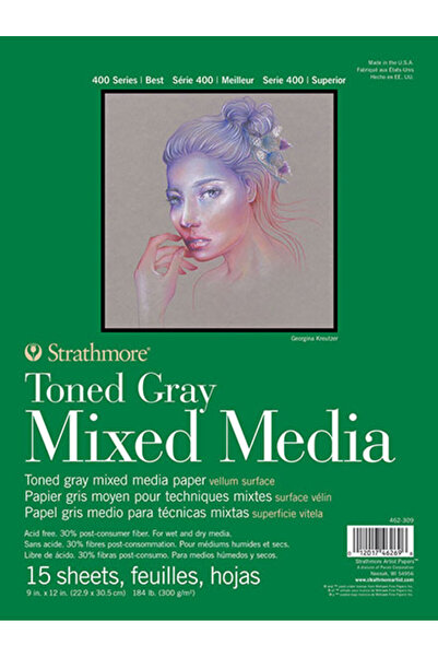 Strathmore "Toned Gray" Mixed Media- 22.9×30.5cm