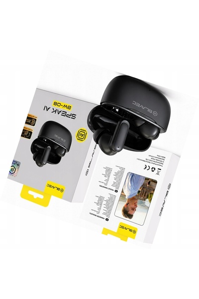 Blavec Căști TWS BW-08 traducător AI negre în timp real pentru Realme 9 5G