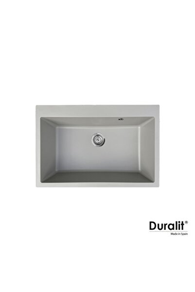 Duralit KZ075 Gris Platinum Ένθετος Συνθετικός Νεροχύτης Με 1 Γούρνα 76x50 cm