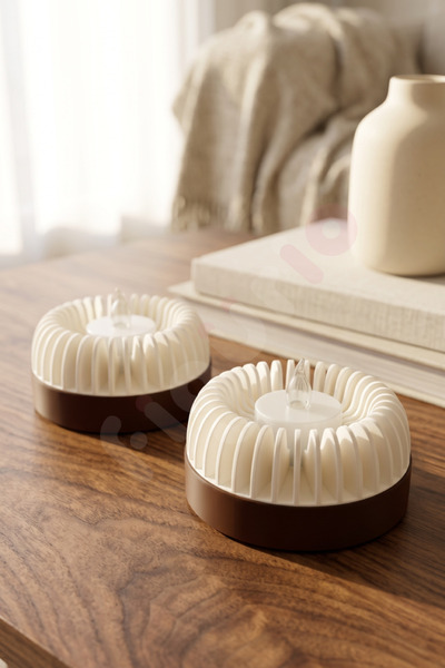 figurio 2'li Modern LED Tea Light Mumluk Seti / Dekoratif Mumluk / Ev, Salon ...