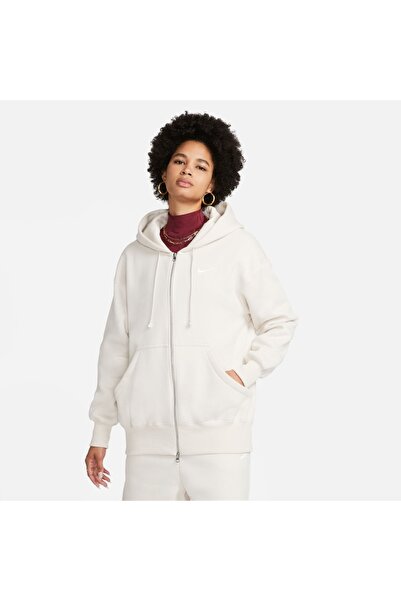 Nike W NSW PHNX FLC FZ OS HOODIE DQ5758-104 Εκρού XL