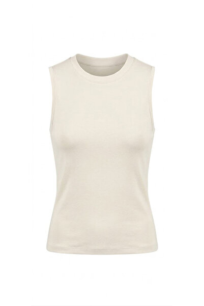 Tmptekstil Crew Neck Sleeveless Bady Ekru