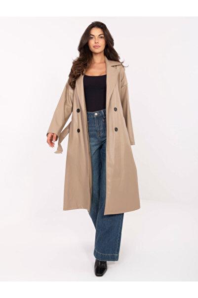 rue parıs Palton Dama, RUE PARIS, Poliester, Maneca lunga, Bej, model IT-A839...