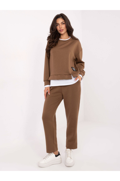 rue parıs Compleu Dama Maneca lunga, Dreapta, RUE PARIS, Camel Casual Model I...