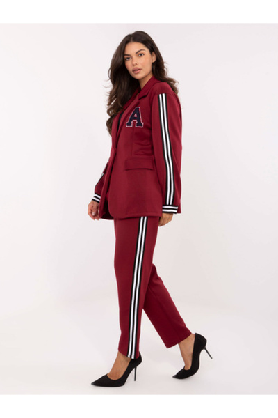 rue parıs Compleu Dama, RUE PARIS, Viscoza, Maneca lunga, Bordo, model IT-KM9...