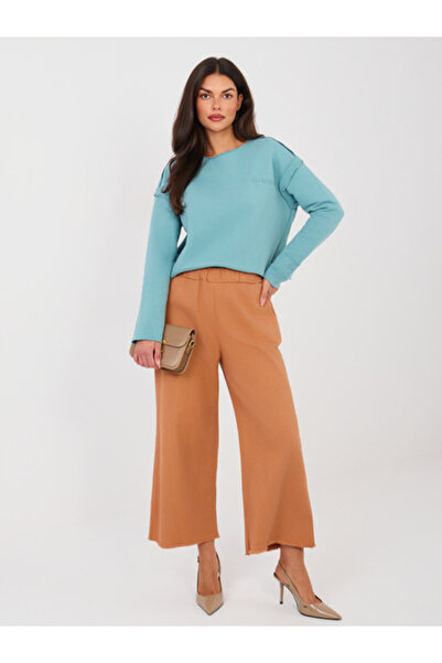 Italy Moda Pantaloni Dama, ITALY MODA, Bumbac, Portocaliu inchis, model IT-SP...