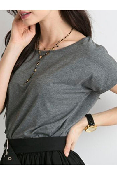 Basic Feel Good Tricou Dama Mini, Decolteu barcuta, BASIC FEEL GOOD, Gri inch...