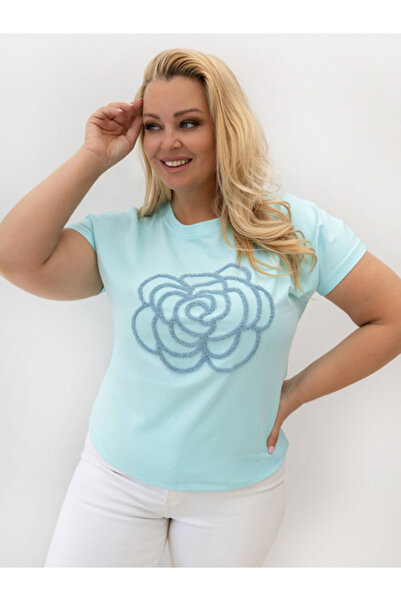Relevance Tricou Dama, RELEVANCE, Bumbac, Maneca scurta, Menta, model RV-TS-A...