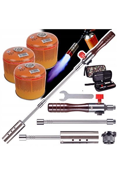 TC Technic Arzător pe gaz pentru încălzire 7/16, 3 cartușe ELICO 300g, pe lemne.
