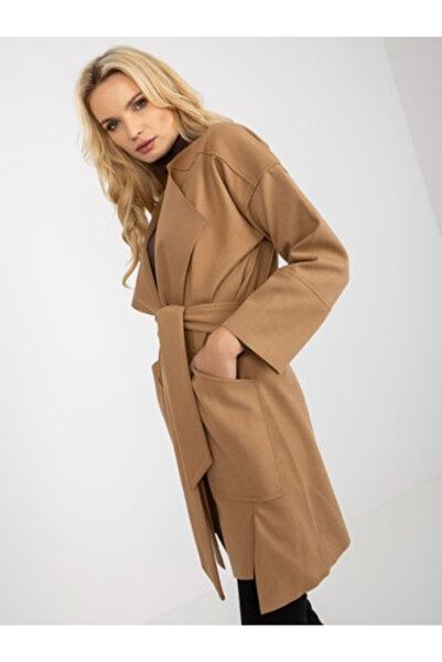 Och Bella Palton Dama, Och Bella, Poliester, Maneca lunga, Camel, model TW-BE...