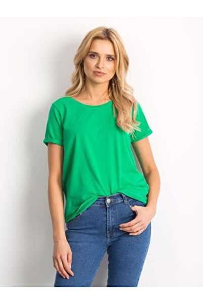 Basic Feel Good Tricou Dama Mini, Decolteu rotund, BASIC FEEL GOOD, Verde Cas...