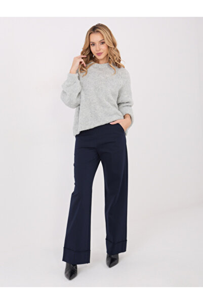 rue parıs Women's Pants, RUE PARIS, Viscose, Navy Blue, model IT-SP-FL9877.64