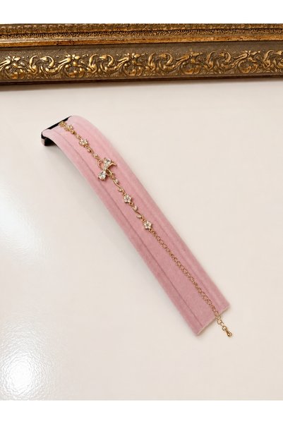 Gizemindünyası White Stone Tulip Bracelet with Ribbon Detail