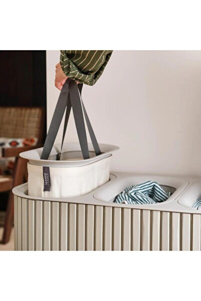 Joseph Joseph Tota 90 L Trio Luxe 3 Bölmeli Çamaşır Ayırma Sepeti - Ekru (500...