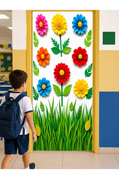 PROMISEBACKDROP2 زينة باب مرنة مقاس 190x75 سم، زينة باب من القماش، بتصميم زهو...