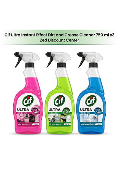 Cif Set Ultra Spray cu Efect Instantaneu, 3 piese: Soluție pentru îndepărtare...