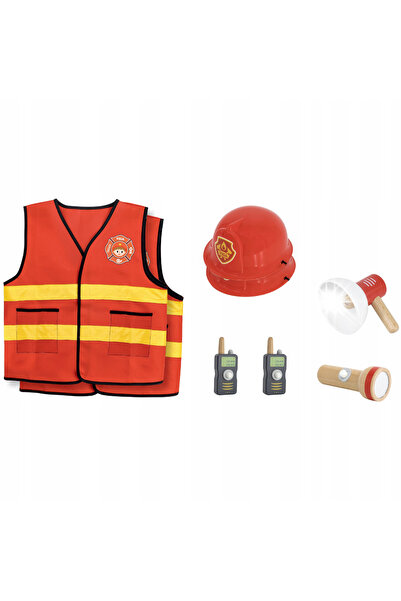 Viga Pompier Uniformă Cască Stație radio 2 bucăți Accesorii Megafon Lanternă