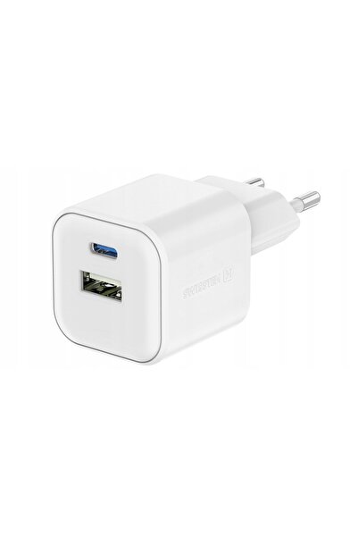 SWISSTEN ÎNCĂRCĂTOR RAPID DE REȚEA GaN 1x USB-C 35W PD + 1x USB-A 27W QC
