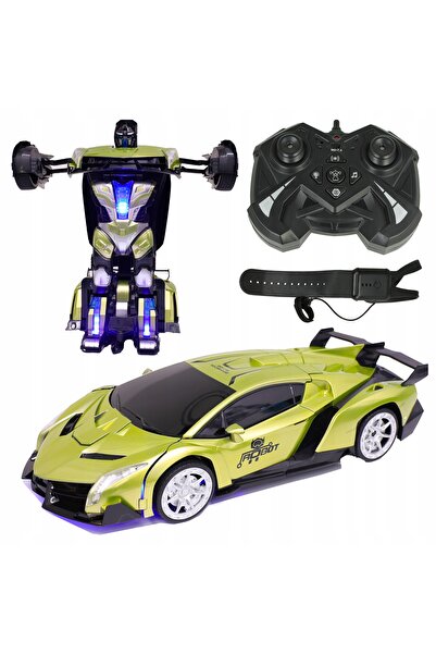 Allvo Mașină Telecomandată AUTO-ROBOT XXXL TRANSFORMARE 2 telecomenzi LED