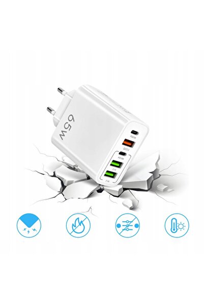 innature ÎNCĂRCĂTOR DE REȚEA KOSTKA 65W 3x USB 2x USB C QC 3.0 PD RAPID + CABLU