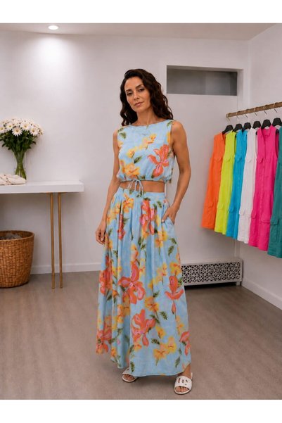 MARE BUTİK 100% Cotton Summer Two-Piece Set