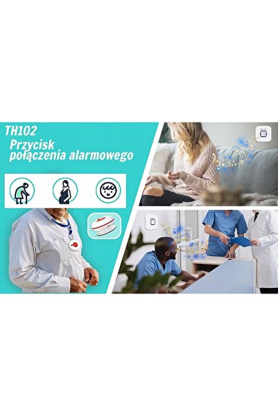 retekess TH102 Alarmă pilotă pentru seniori, pager pentru îngrijitor, alarmă ...