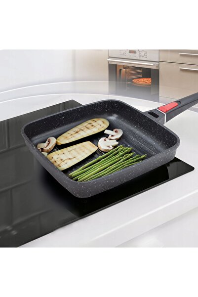 Maestro Plită grill MR-4826 26x26 cm Mâner detașabil Inducție Granit