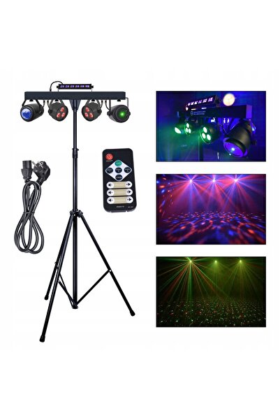 LIGHT4ME SET DE ILUMINARE 2x REFLECTOARE + BARE UV + EFECT FLORĂ + LASER + BA...