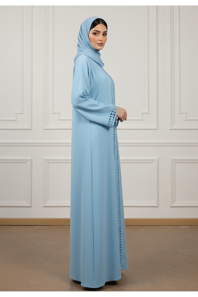 Nukhbaa Serene Azure Abaya-881