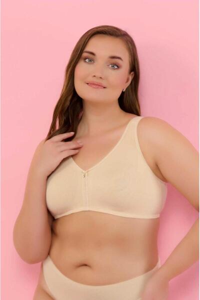 Yeni İnci Women's Bra, Non-Wired Non-Padded Basic Bra, Double Layer Gathering...