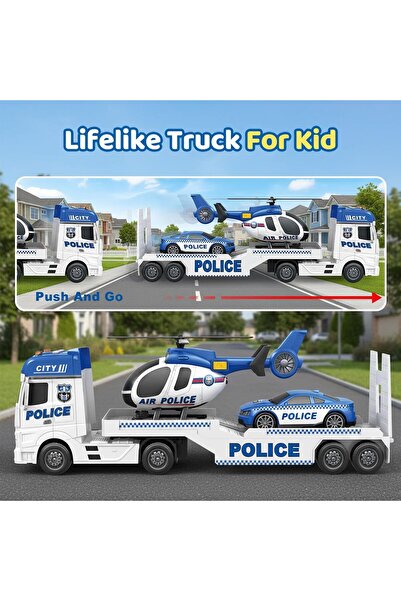 Generic Kids Boy Toys for 3 4 5 6 Year Old, 65CM Semi Truck Toy with Racing C...
