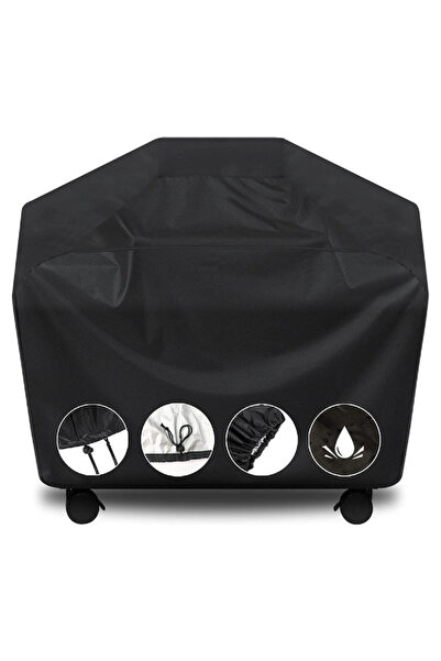 Other Black waterproof BBQ cover Outdoor rain Barbecue Grill protector For Ga...