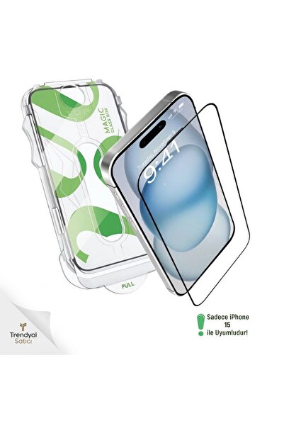 Noppax واقي شاشة زجاجي كامل التغطية من البلاتينيوم 5D متوافق مع iPhone 15 مع ...