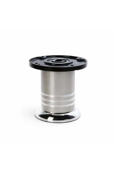 OEM Furniture leg WAW, D 51, H 60, adjustable, made of aluminum, aluminum finish