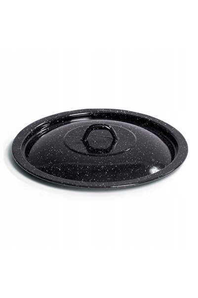 Orionis Capac pentru oală hongră emailat, negru, solid, ORION, 36 cm