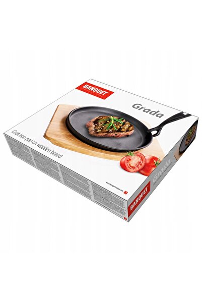 BANQUET Tigaie Grada A06298 22 cm + placă de lemn