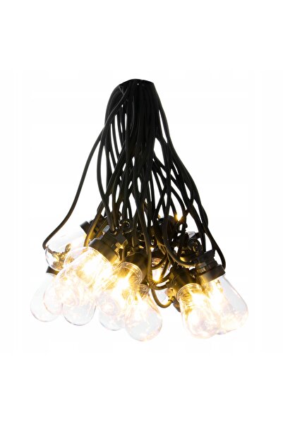 Progarden Lumini de grădină, ghirlandă luminoasă de exterior, 20 de becuri, l...