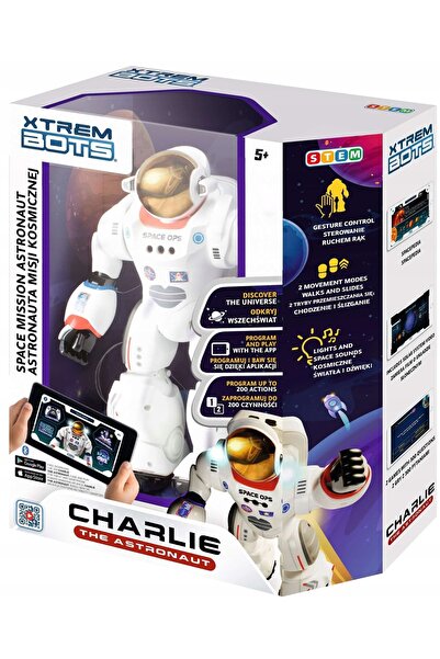 TM TOYS robotul astronaut interactiv Charlie pentru copii de peste 5 ani, cu ...
