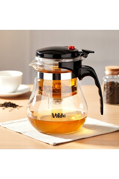 Vilde CEAINIC DE STICLA 1150ml CU INFUSER EXTRACTIBIL PENTRU CEAI DE PLANTE 2...