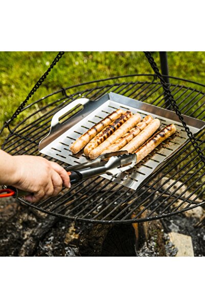NO BRAND Set de accesorii pentru grătar: clește, spatulă și furculiță