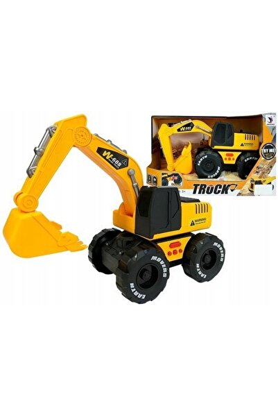 LeanToys Excavator cu propulsie prin fricțiune, sunete și lumini