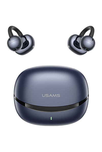 Usams Ακουστικά με θήκη φόρτισης Echo R03, OWS, Φ11mm, 40/300mAh, μπλε