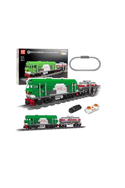 LEAN Set de construcție tren cu vagon-cisternă, telecomandă, verde, 51.3x10.1...